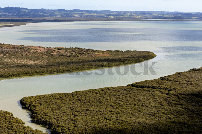 Aerial view of Kaipara Harbour