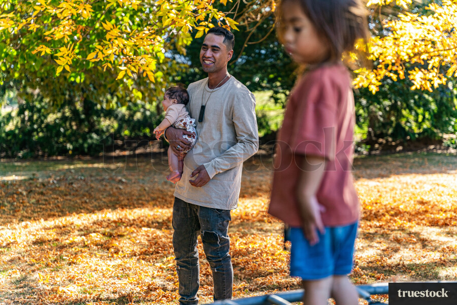 Child Playing on Trampoline