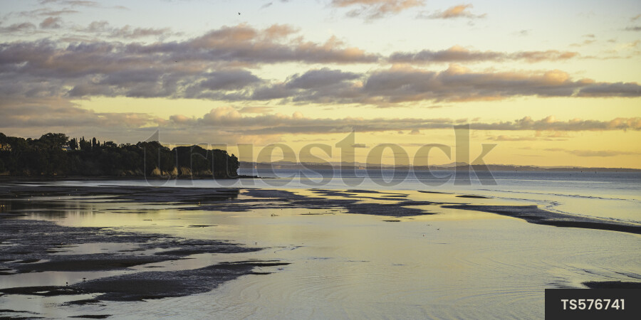 Beach at sunset in Devonport