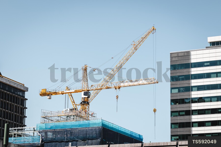 Crane on Construction Site
