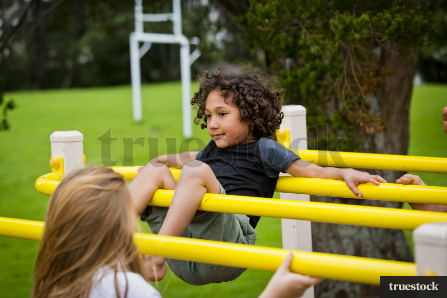 Child playing at playground