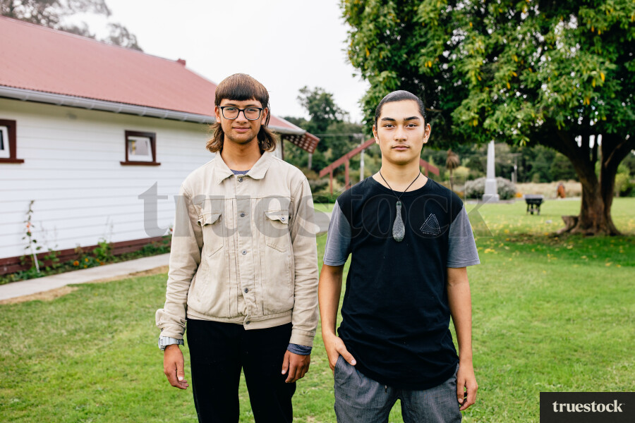 Māori Teenagers on a Marae