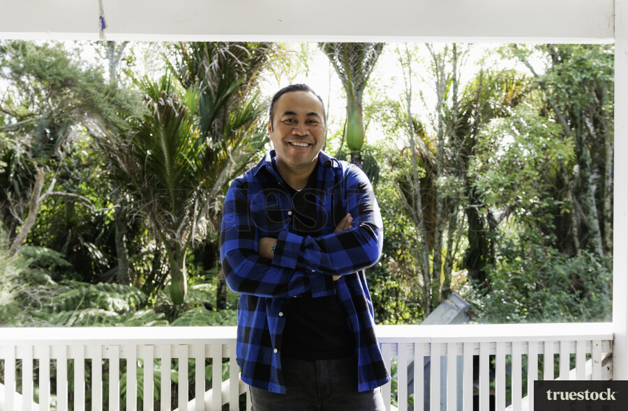 Samoan Male around his Home