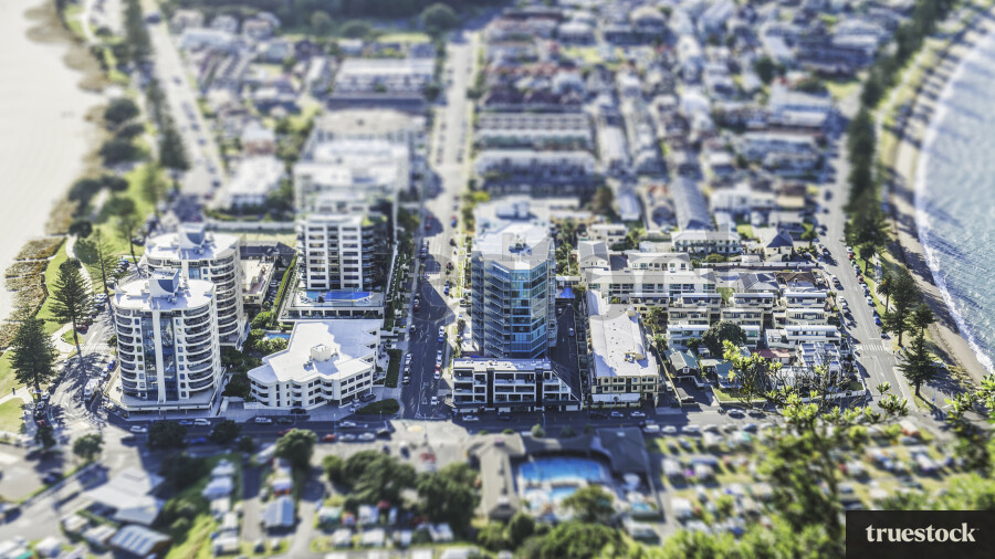 Aerial View of Mount Maunganui Town