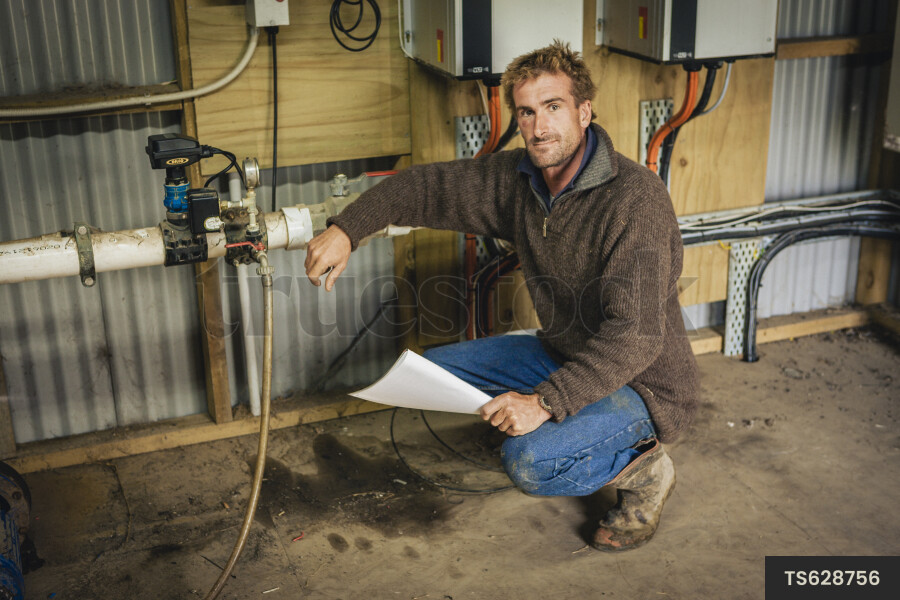 Farmer Checking Electrical