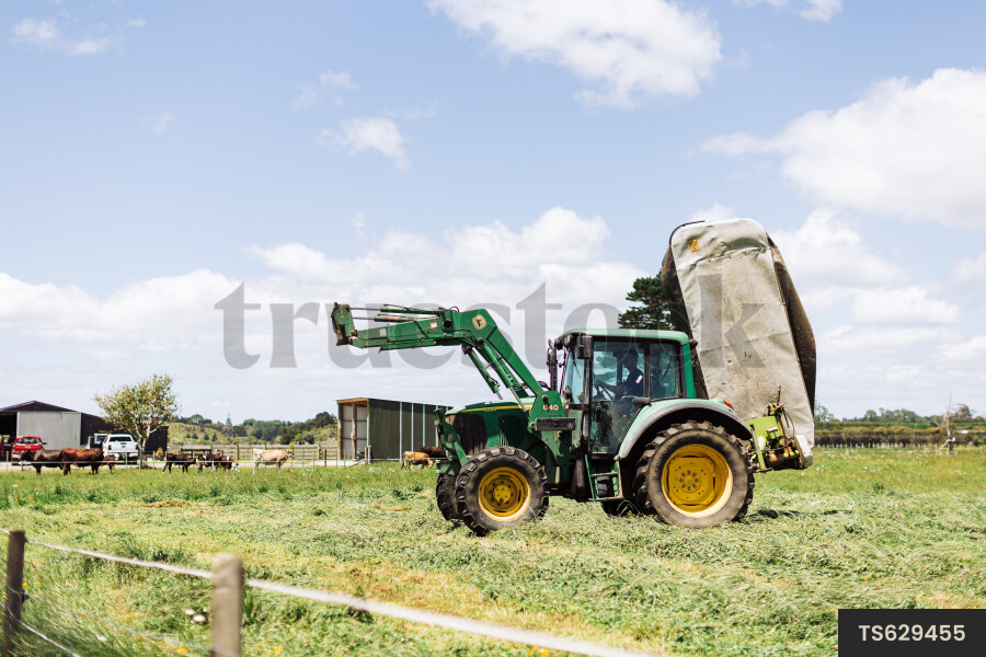 Tractor on Farm