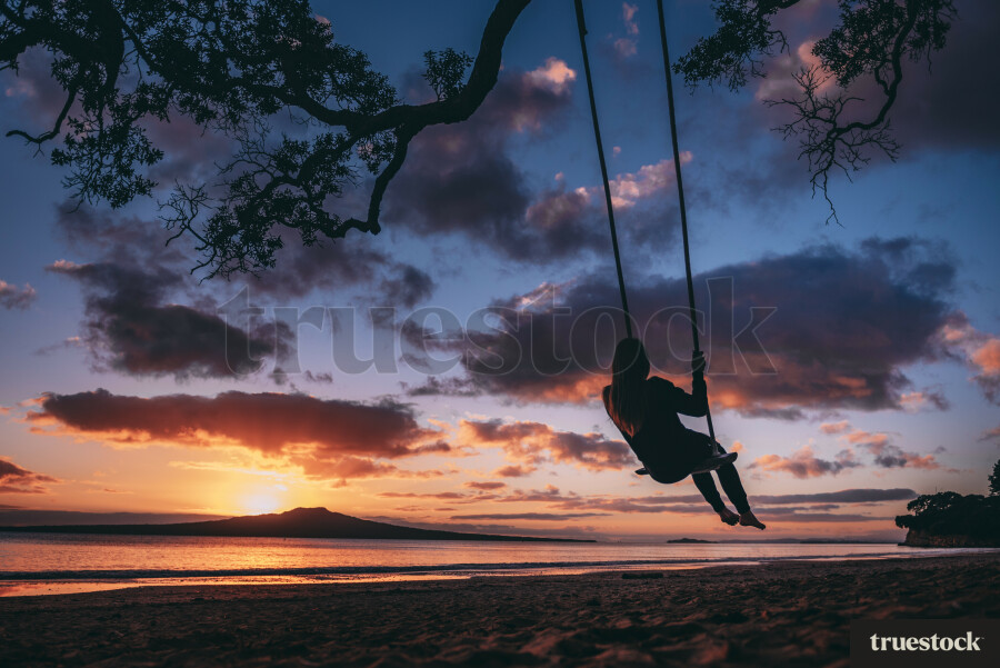 Swinging in the Sunset Auckland Harbour