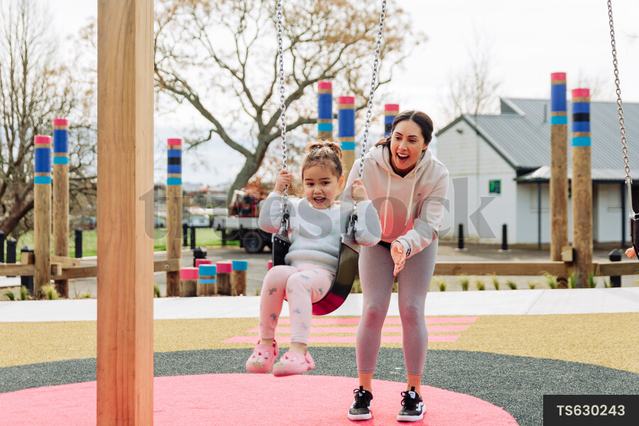 Young Girl on Swing