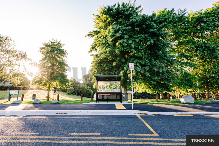 Bus stop in Hamilton