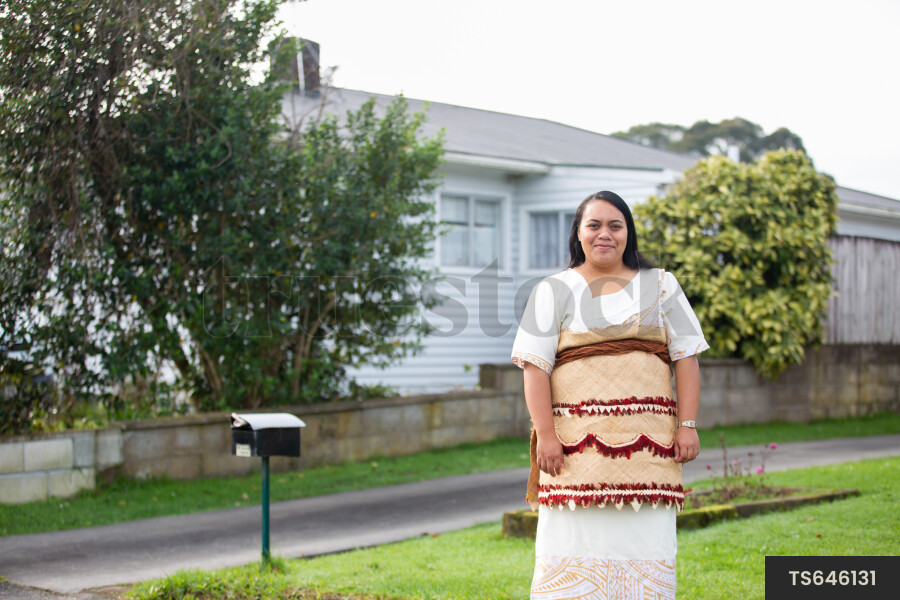 Tongan Woman in Cultural Clothing