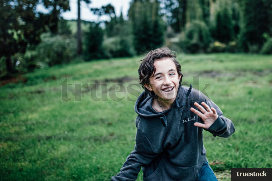 Boy outside in Field