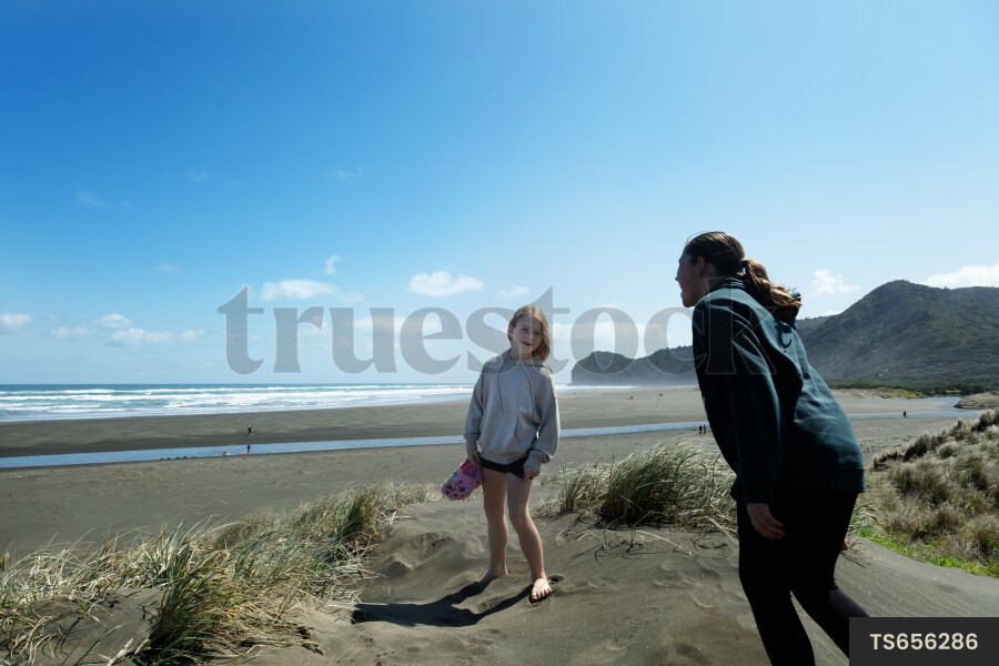 Girls at Piha Beach