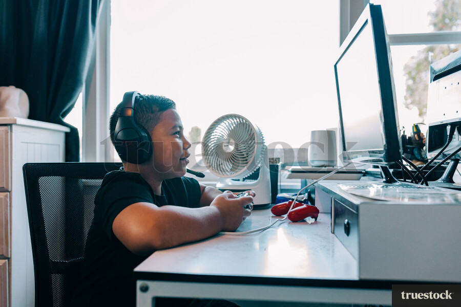Boy Playing Video Games
