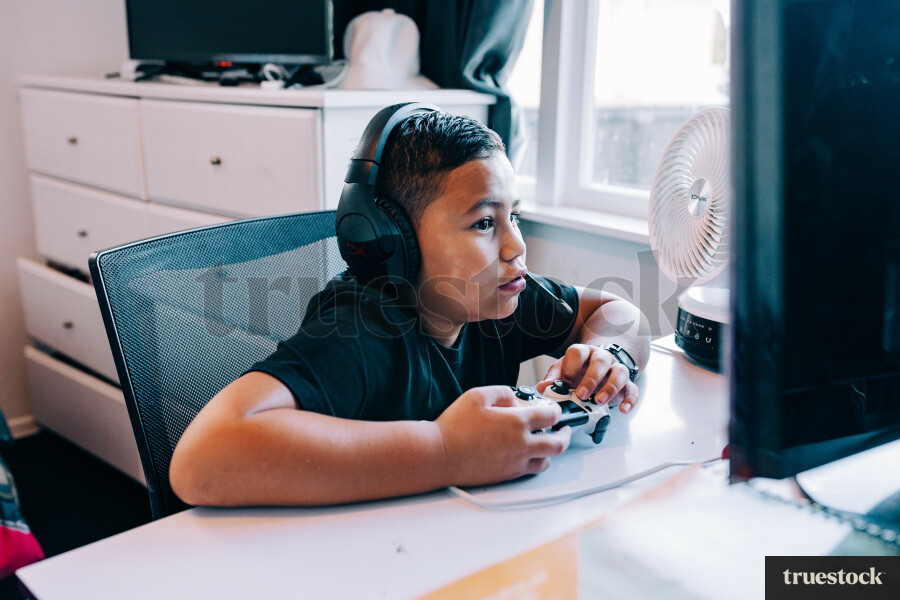 Boy Playing Video Games