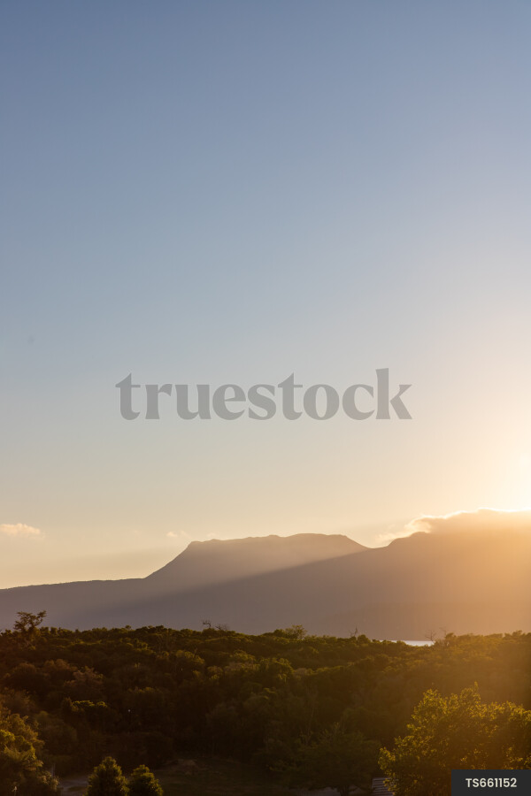 Mount Tarawera at sunrise
