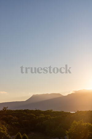 Mount Tarawera at sunrise