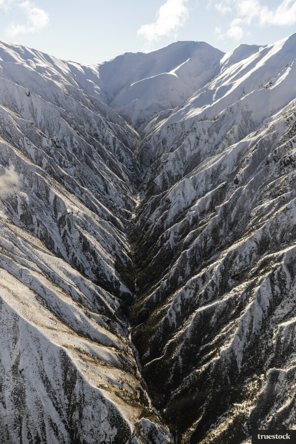 Mountains Blanketed in Snow