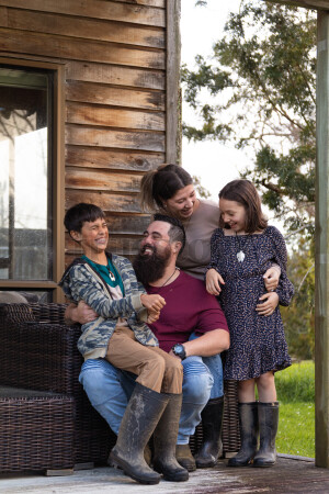 Family on Porch