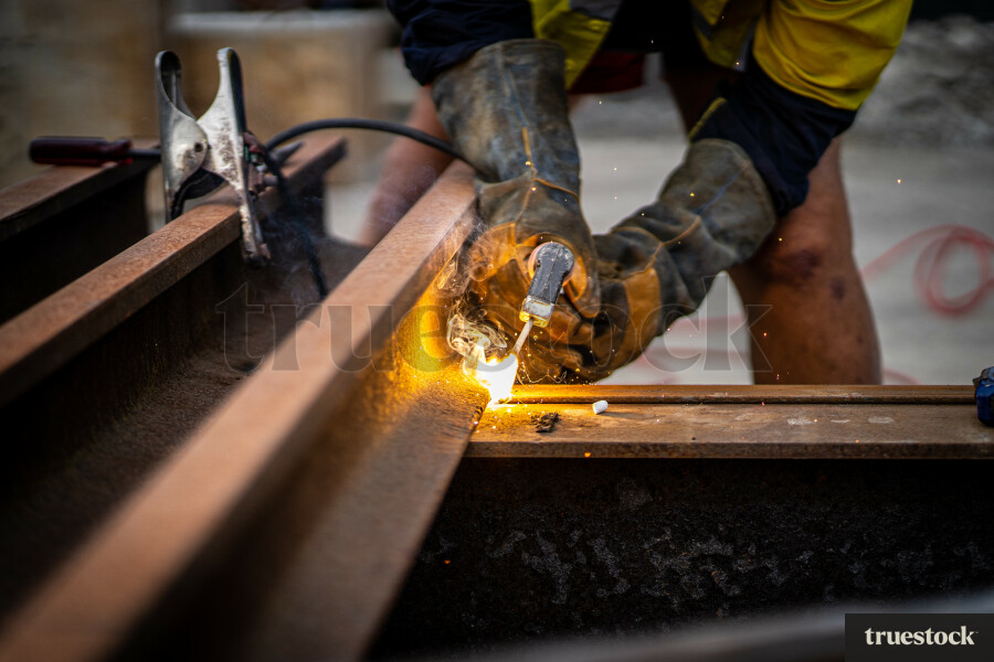 Man Welding Steel