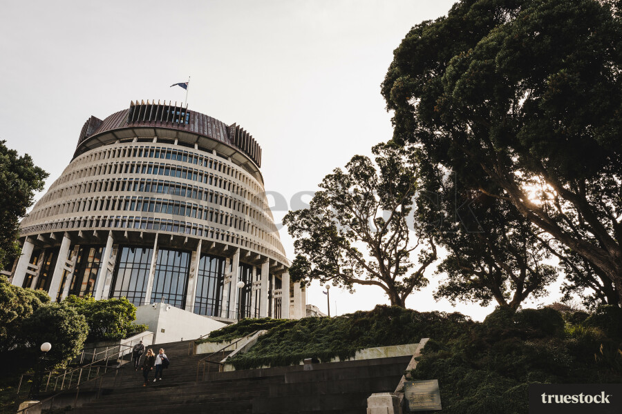 New Zealand Parliament Beehive in Wellington
