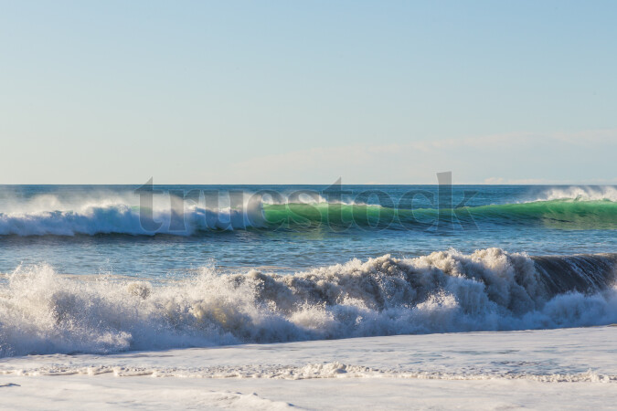 Waves on beach