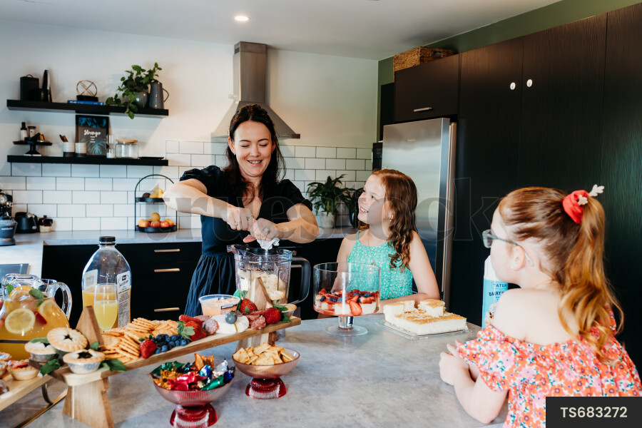 Family Fun Making Trifle