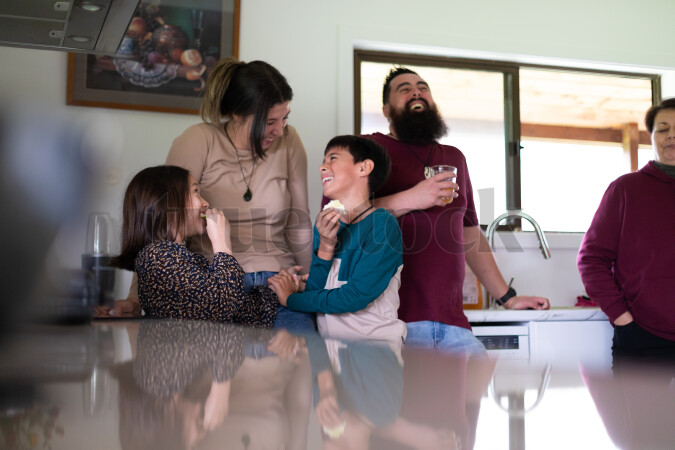 Family in Kitchen