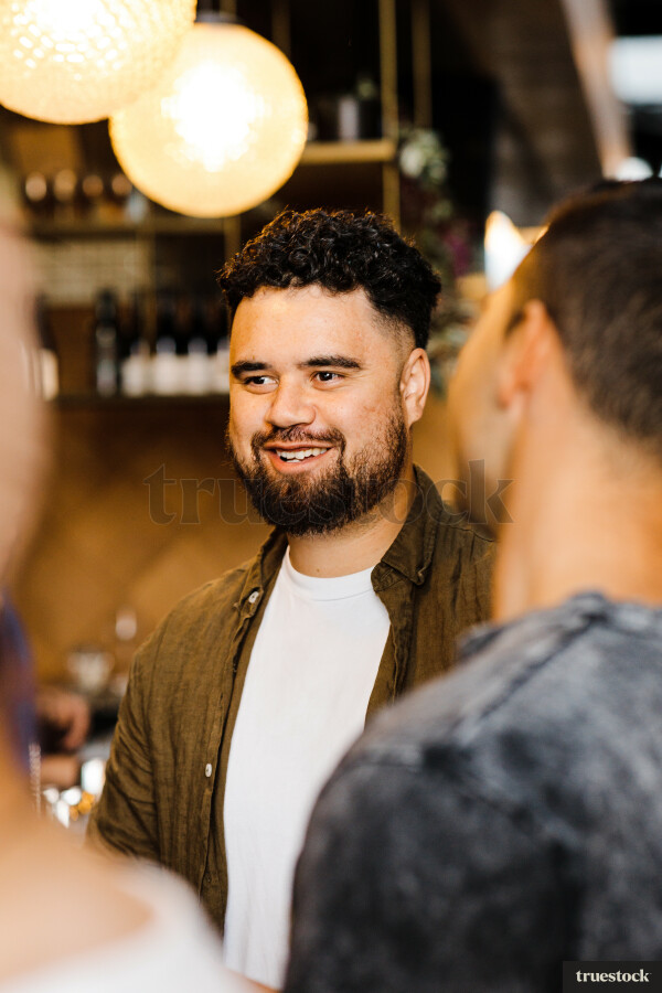 Friends Talking at Dinner
