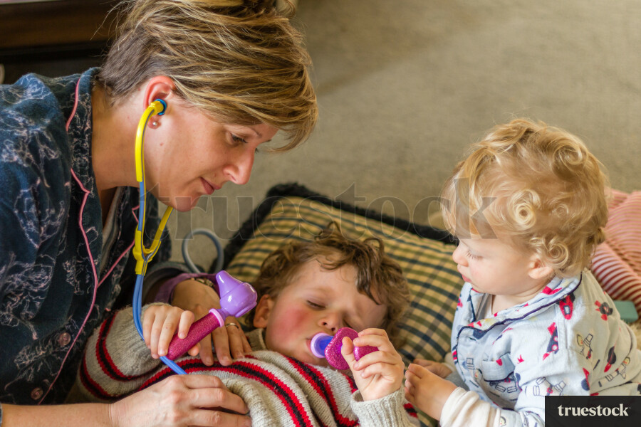 Playing doctor with children