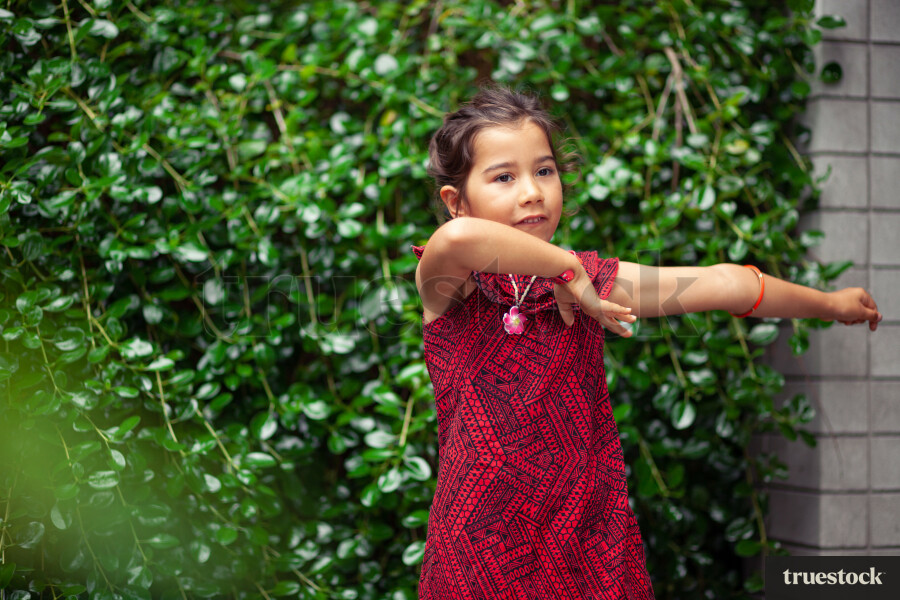 Young Girl In Red Dress