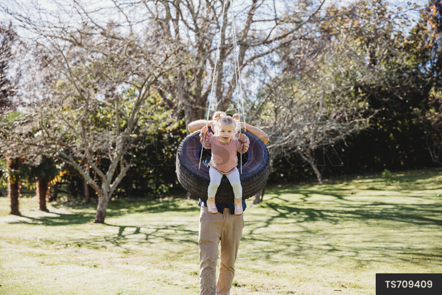 Young Girl on Playground at Park