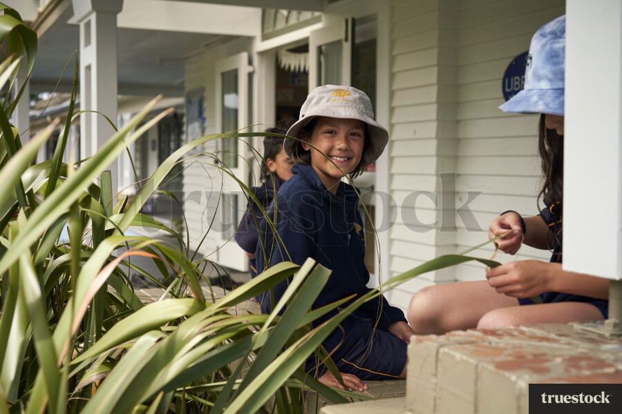Kids Playing With Flax on Break