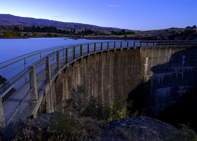 Butchers Dam at sunset in Otago