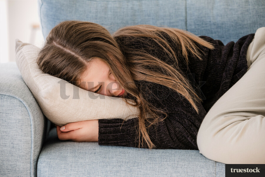 Girl Lying on the Couch