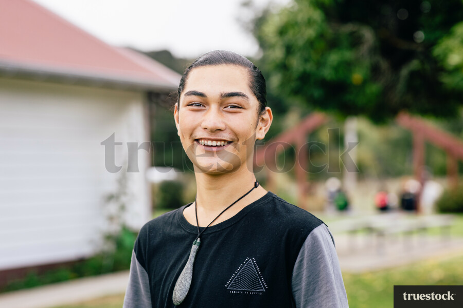 Māori Teenager on a Marae in Gisborne
