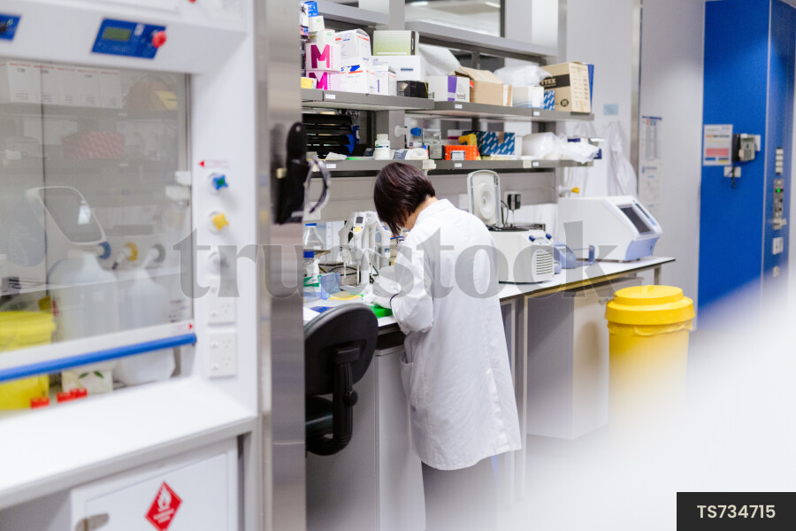 Scientist working in research laboratory