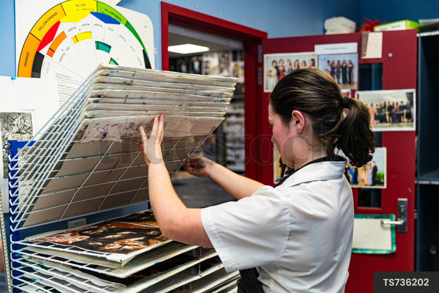 Young Girl in Art Class