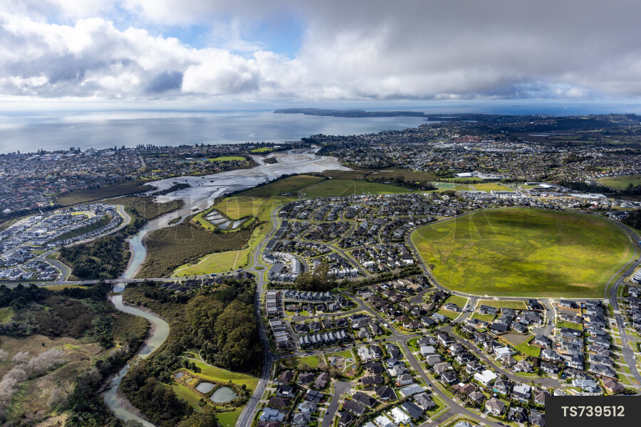 Aerial view of Kaipara Harbour