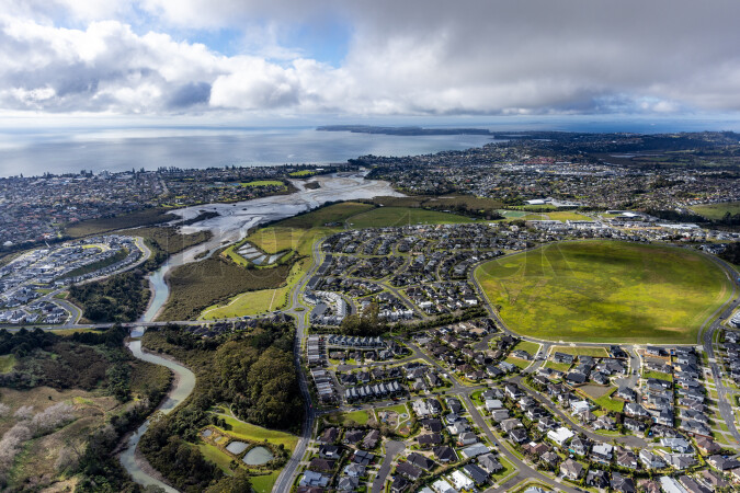 Aerial view of Kaipara Harbour
