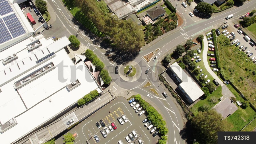 Aerial view of Sylvia Park Mall, Auckland by James Rua - Truestock