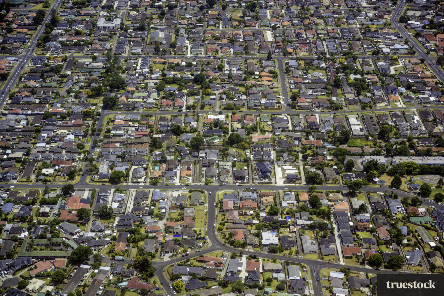 Aerial View of Houses in Auckland