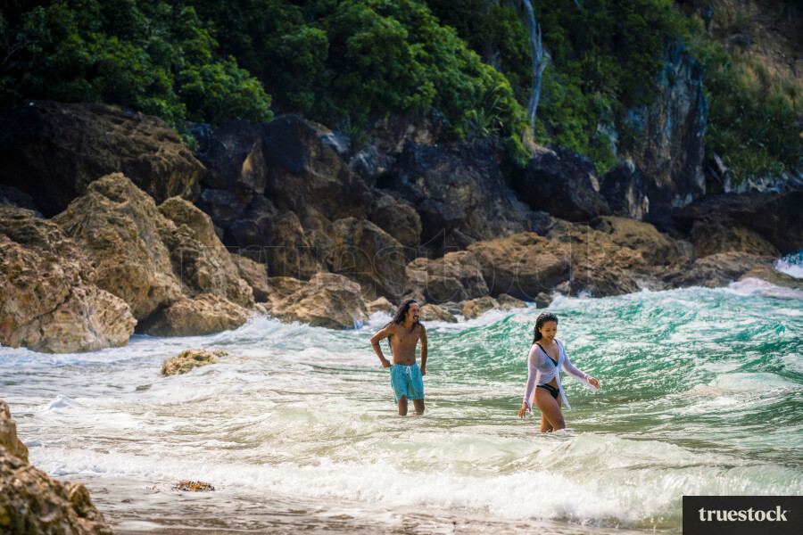 Swimming at Pokohino Beach