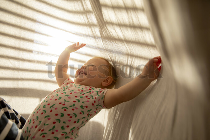 Baby laughing