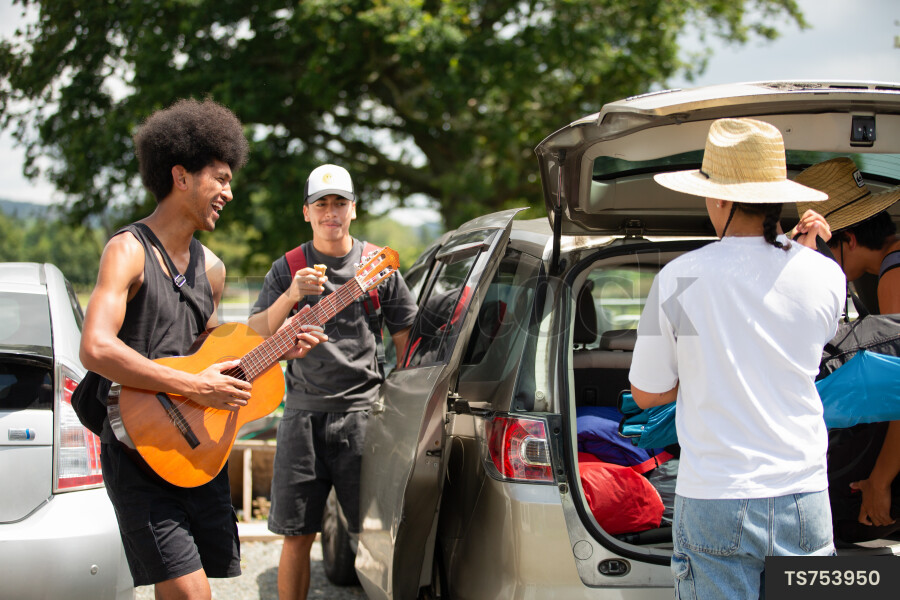 Friends Hanging out on Farm