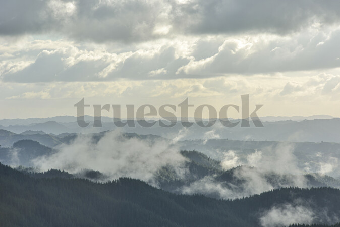 Mountains with low clouds