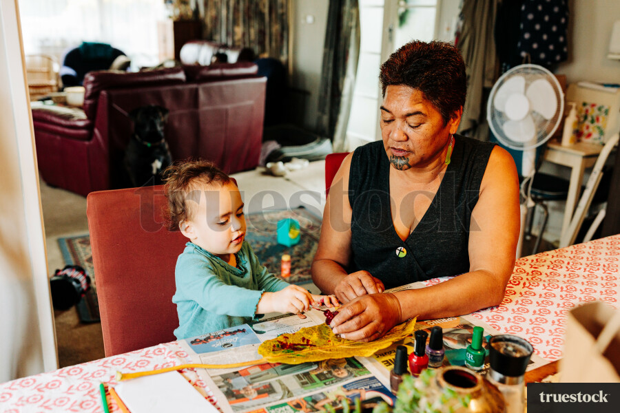 Nan and Grandson Drawing