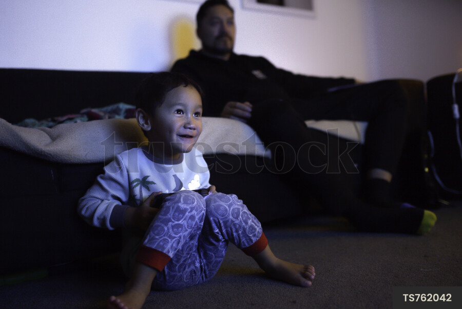 Father and Son Playing Video Games