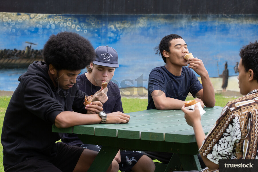 Teenage Friends With Ice cream