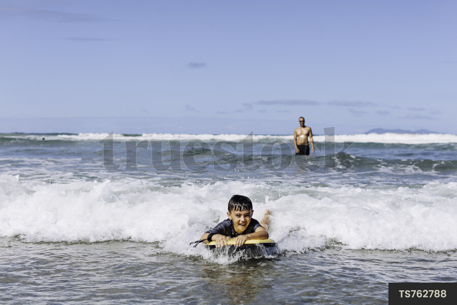 Young Boy on Boogie Board
