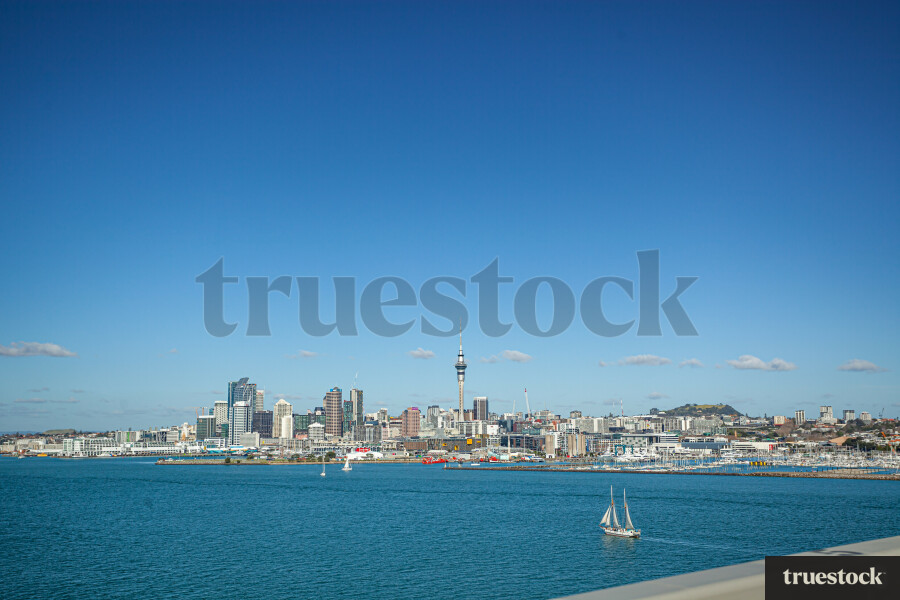 Auckland City skyline cityscape on a clear day